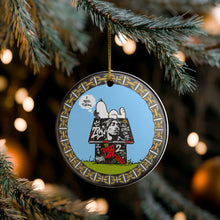 Load image into Gallery viewer, Peanuts Snoopy I Miss Tupac Christmas Holiday Ornament Sublimated Ceramic