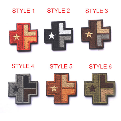 Subdued Texas State Flag Cross Embroidered Hook and Loop Tactical Morale Patch Ships Free In The USA PAT-827 A-E