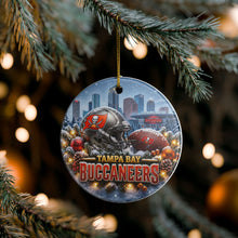Load image into Gallery viewer, Tampa Bay Buccaneers Bucs Christmas Holiday Ornament Sublimated Ceramic