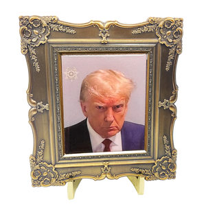 Large President Donald J. Trump Mugshot photo frame challenge coin MAGA No Surrender EL10-002