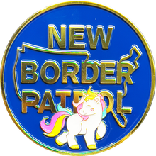Load image into Gallery viewer, New My Little Border Patrol Agent Snowflake Unicorn Challenge Coin GL16-005