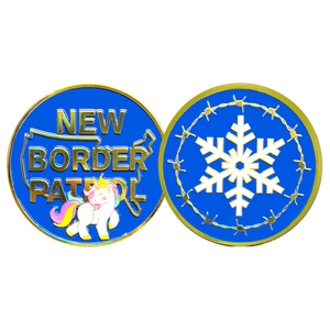 New My Little Border Patrol Agent Snowflake Unicorn Challenge Coin GL16-005