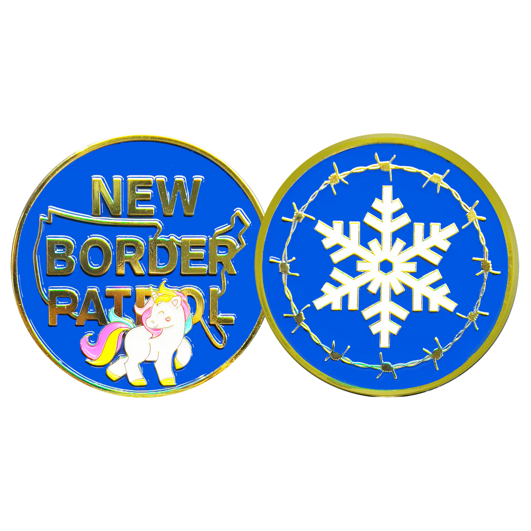 New My Little Border Patrol Agent Snowflake Unicorn Challenge Coin GL16-005