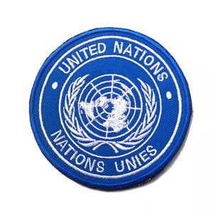 United Nations 3" Embroidered Hook and Loop Patch FREE USA SHIPPING SHIPS FREE FROM USA V01390 PAT-119 (E)