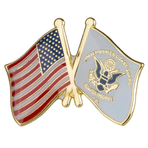 USA Flag  USCG Coastie Coast Guard Flag Lapel Pin FREE USA SHIPPING SHIPS FREE FROM THE USA P-027A