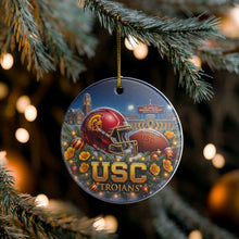 Load image into Gallery viewer, USC Trojans Southern California Football Christmas Holiday Ornament Sublimated Ceramic