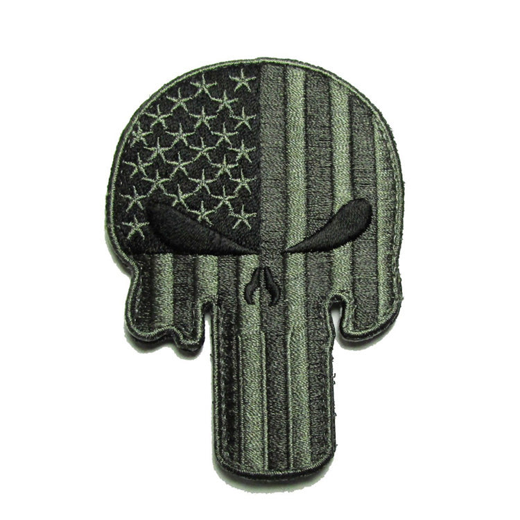Skull Military Hook and Loop Tactical Morale Patch Ships Free From The USA PAT-761 E-I