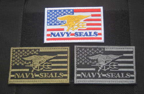 USA Flag USN United States Navy Trident Seal Team USA FLAG Tactical Patch  Morale Hook and Loop FREE USA SHIPPING  SHIPS FROM USA PAT-834 835 836