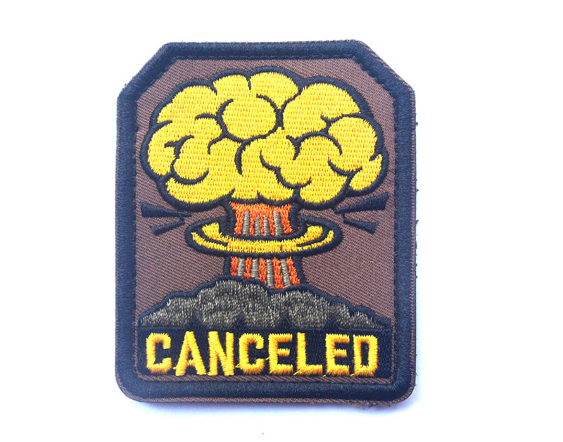 Funny Bomb Explosion Cancelled Hook and Loop Tactical Morale Patch Ships Free From The USA PAT-802