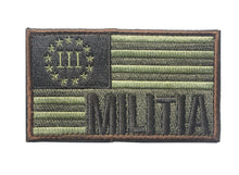 Load image into Gallery viewer, US Flag Militia III 3 Pecenter Military Hook and Loop Tactical Morale Patch Ships Free From The USA PAT-