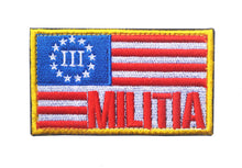 Load image into Gallery viewer, US Flag Militia III 3 Pecenter Military Hook and Loop Tactical Morale Patch Ships Free From The USA PAT-