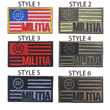 Load image into Gallery viewer, US Flag Militia III 3 Pecenter Military Hook and Loop Tactical Morale Patch Ships Free From The USA PAT-