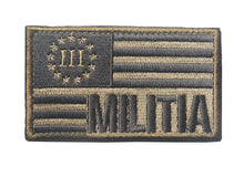 Load image into Gallery viewer, US Flag Militia III 3 Pecenter Military Hook and Loop Tactical Morale Patch Ships Free From The USA PAT-