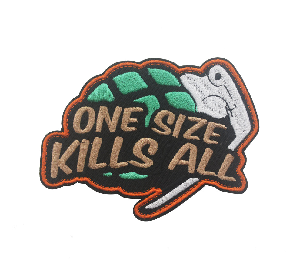 Classic Grenade One Size Kills All Soldier Hook and Loop Tactical Morale Patch Ships Free In The USA PAT-801