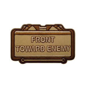 Desert Tan Version M18A1 Claymore Mine Front Toward Enemy Embroidered Hook And Loop Tactical Morale Patch Ships Free In The USA PAT-766