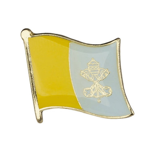 Vatican Flag Lapel Pin Pope Catholic Rome Ships Free In The USA P-300