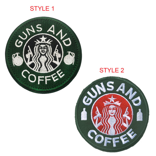 Parody Guns and Coffee Hook and Loop Tactical Morale Patch Free Shipping In The USA Ships From The USA PAT-926/A