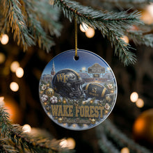 Load image into Gallery viewer, Wake Forest Demon Deacons Football Christmas Holiday Ornament Sublimated Ceramic
