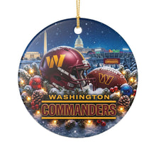 Load image into Gallery viewer, Washington Commanders Christmas Holiday Ornament Sublimated Ceramic