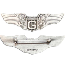 Load image into Gallery viewer, WW2 AAF Glider Pilot Wings pin replica collectible aviation aviator 3 inch GL16-002 P-292