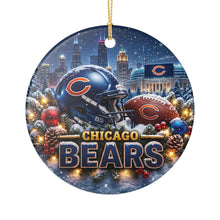 Load image into Gallery viewer, Chicago Bears Football Christmas Holiday Ornament Sublimated Ceramic