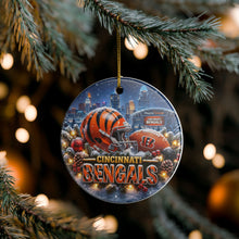 Load image into Gallery viewer, Cincinnati Bengals Football Christmas Holiday Ornament Sublimated Ceramic