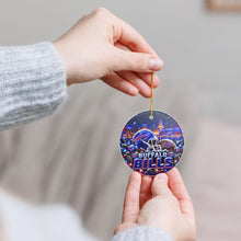 Load image into Gallery viewer, Buffalo Bills Mafia Christmas Holiday Ornament Sublimated Ceramic