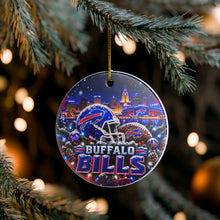 Load image into Gallery viewer, Buffalo Bills Mafia Christmas Holiday Ornament Sublimated Ceramic