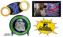 Load image into Gallery viewer, MTV Cribs Michael Strahan episode matching blue Cigar Cutter for Tap Dat Ash Cigar Coin BL18-013 CC-011
