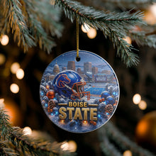 Load image into Gallery viewer, Boise State Broncos Football Christmas Holiday Ornament Sublimated Ceramic