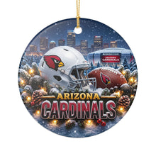 Load image into Gallery viewer, Arizona Cardinals Football Christmas Holiday Ornament Sublimated Ceramic