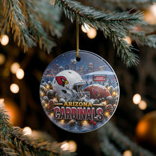 Load image into Gallery viewer, Arizona Cardinals Football Christmas Holiday Ornament Sublimated Ceramic