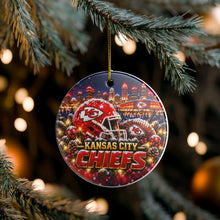 Load image into Gallery viewer, Kansas City Chiefs KC Football Christmas Holiday Ornament Sublimated Ceramic