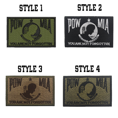 POW MIA Military ARMY NAVY AIRFORCE MARINES USCG Tactical Hook and Loop Morale Patch Ships Free In The USA Ships From The USA PAT-972 A/B/C