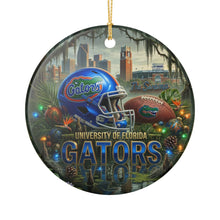 Load image into Gallery viewer, Florida Gators Football Christmas Holiday Ornament Sublimated Ceramic