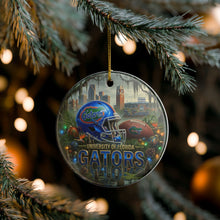 Load image into Gallery viewer, Florida Gators Football Christmas Holiday Ornament Sublimated Ceramic