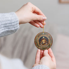 Load image into Gallery viewer, Nativity Christian For Unto Us A Child I Born Christmas Holiday Ornament Sublimated Ceramic