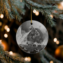 Load image into Gallery viewer, Classic Gamera Godzilla Themed Christmas Holiday Ornament Sublimated Ceramic