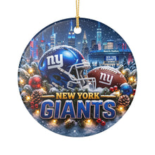 Load image into Gallery viewer, New York Giants Football Christmas Holiday Ornament Sublimated Ceramic
