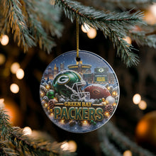 Load image into Gallery viewer, Green Bay Packers Football Christmas Holiday Ornament Sublimated Ceramic