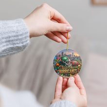 Load image into Gallery viewer, Miami Hurricanes Football Christmas Holiday Ornament Sublimated Ceramic V2