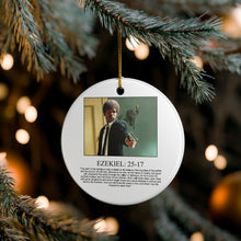 Load image into Gallery viewer, Pulp Fiction Jules Samuel Jacksong Christmas Holiday Ornament Sublimated Ceramic
