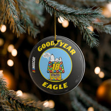 Load image into Gallery viewer, Peanuts Snoopy I Miss Kyle Busch Christmas Holiday Ornament Sublimated Ceramic