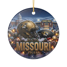 Load image into Gallery viewer, Missouri Tigers Football Christmas Holiday Ornament Sublimated Ceramic