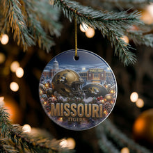 Load image into Gallery viewer, Missouri Tigers Football Christmas Holiday Ornament Sublimated Ceramic