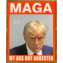 Load image into Gallery viewer, President Donald J. Trump Mugshot MAGA Arrest Fingerprint Card Challenge Coin EL10-001