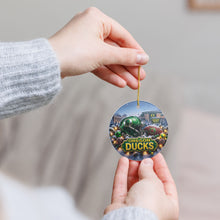 Load image into Gallery viewer, Oregon Ducks Football Christmas Holiday Ornament Sublimated Ceramic