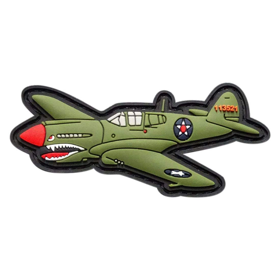 P-40 Warhawk Flying Tiger PVC Hook and Loop Morale Patch FREE USA SHIPPING SHIPS FROM USA PAT-730