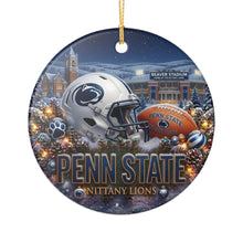 Load image into Gallery viewer, Penn State Nittany Lions Football Christmas Holiday Ornament Sublimated Ceramic