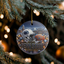 Load image into Gallery viewer, Penn State Nittany Lions Football Christmas Holiday Ornament Sublimated Ceramic